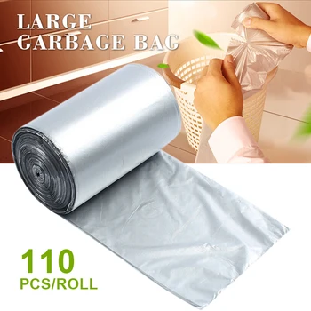 

110pcs/roll Disposable Plastic Bag Rubbish Home Waste Trash Bag Kitchen Bedroom Bath Rubbish Garbage Bag Storage Container