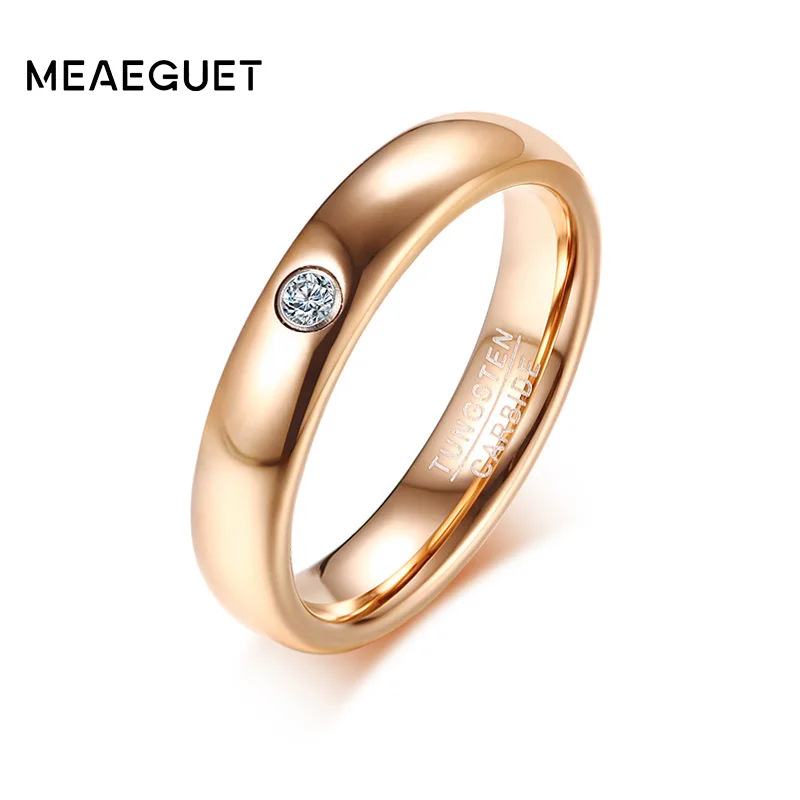 Обручальные кольца Meaeguet из карбида вольфрама с фианитом класса ААА + для женщин