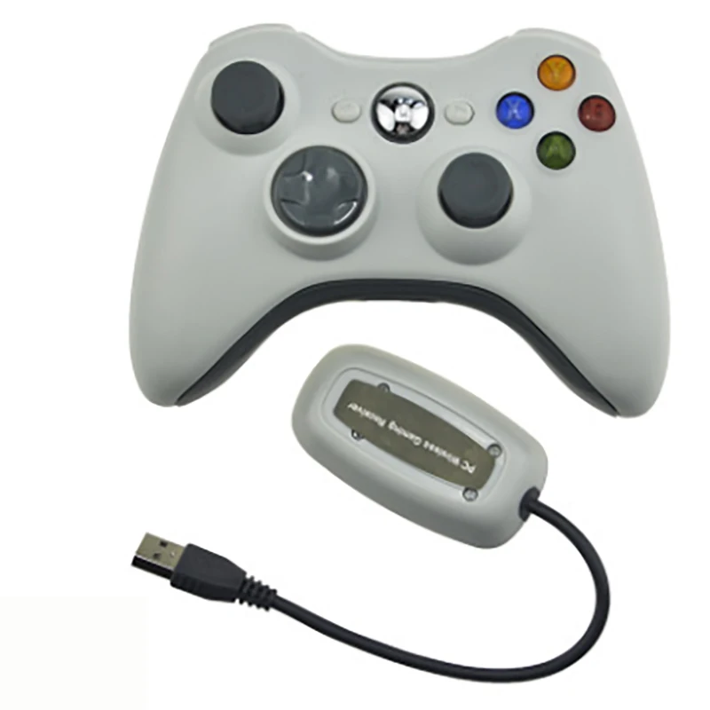 2,4G беспроводной геймпад для xbox 360 игровой контроллер Джойстик для microsoft xbox 360 беспроводной контроллер Joypad - Цвет: Белый