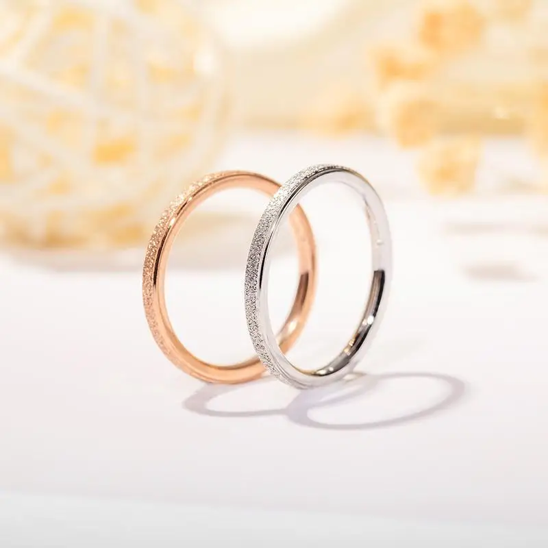 Женское кольцо Oumart из титановой стали покрытое розовым золотом для галстука anillos