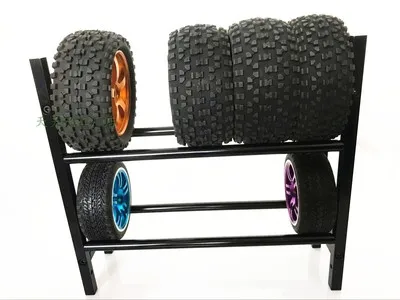 

1/10 Climbing Wheel Car Tire Display Rack Shelf Display Rack Double Car Supplies Shelf Rack