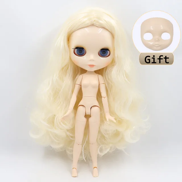 Ледяная фабрика Blyth кукла 1/6 BJD индивидуальные обнаженные тела с белой кожей, глянцевое лицо, подарок для девочки, игрушка - Цвет: BL0510 a