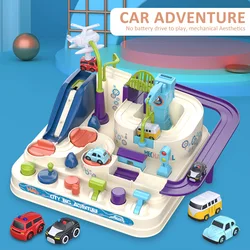 Carro de brinquedo de aventura crianças pré escolar faixas de corrida educacional pai filho interativo veículo puzzle brinquedo para o presente natal