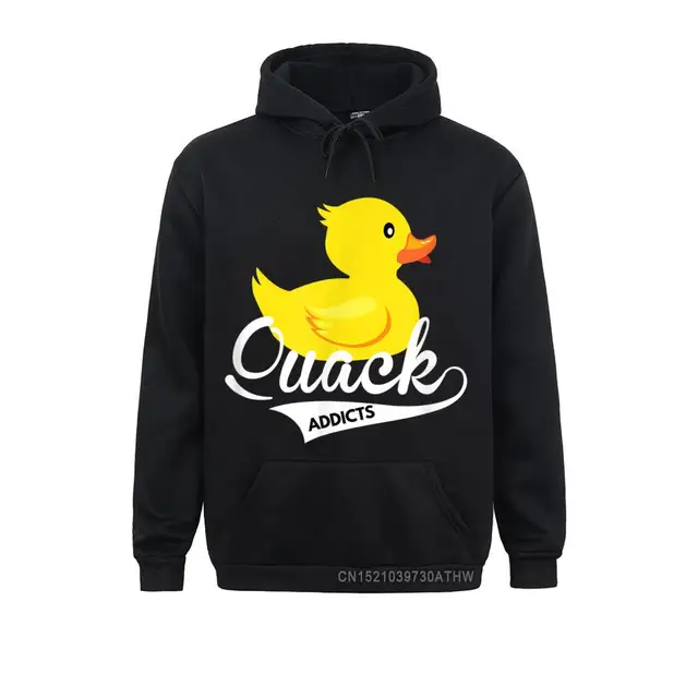 Quack Addicts Funny Yellow Rubber Duck Design Hooded Tops