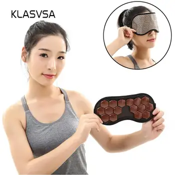 

KLASVSA Tourmaline Therapy Sleep Face Eye Mask Anti Stress Facial Relax Health Germanium Anion Patch Massage Tourmaline Stone