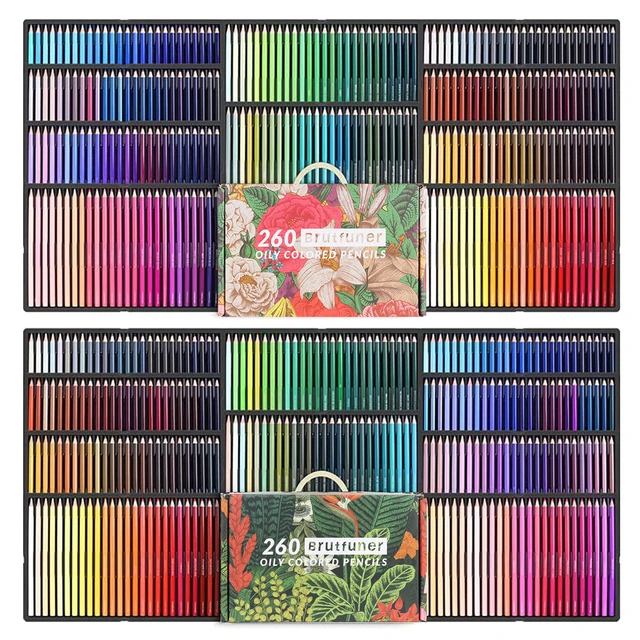 Brutfuner 260/520 Colors Professional Oil Color Pencils Set Sketch Colored  Pencil For Drawing Coloring School