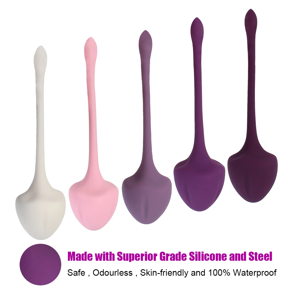 Geisha 5 pezzi/set l Ball senza vibratore hine per donne palline di Kegel in silicone sicure l esercizio stretto Er Ba Siicone Kege Ba_voghion.com