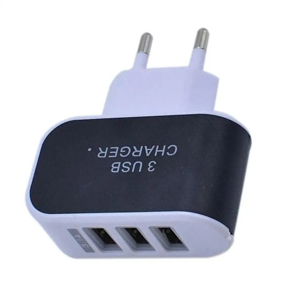 EU Plug Тройной USB порт для домашнего путешествия зарядное устройство адаптер умная зарядная головка - Цвет: EU Plug