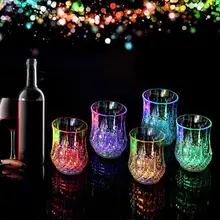 Индуктивная пивная чашка бокал для вина Радужный цвет светодиодный блестящие очки с дизайном «ананас» Радужный Цвет мигающий светильник светящиеся кружки для праздника