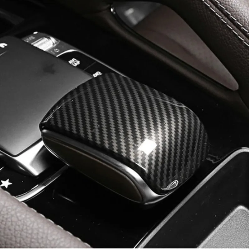 

Стильная накладка на подлокотник автомобиля из АБС-углеволокна, наклейка на панель, отделка для Benz GLE350 GLE450 GLS450 2020 2021, Стайлинг автомобиля