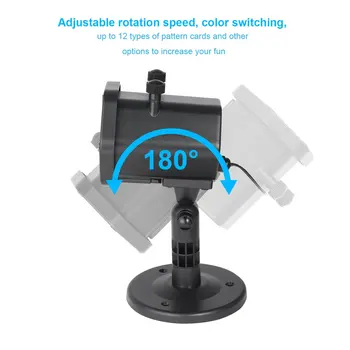 

ICOCO Waterproof LED Landscape Projector Light Lawn Lamp with 12 Slides for Easter Christmas Festival Outdoor Garden Home Decor