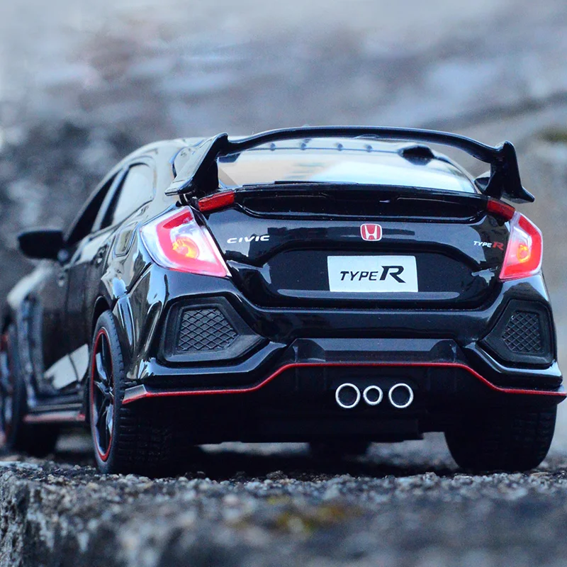 1:32 HONDA CIVIC TYPE-R Diecasts& Toy модель автомобиля со звуковым светом коллекционная машинка Игрушки для мальчиков детская Подарочная игрушка машина машинки игрушки поезд детские машинки