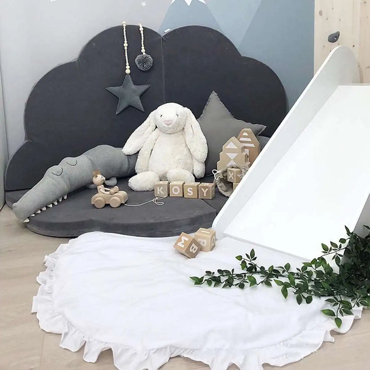 Round Baby Crawling Carpet Soft Cotton Baby Kids Game Gym Activity Play Mat Crawling Blanket Floor Rug Crawl Rug Creeping Mat