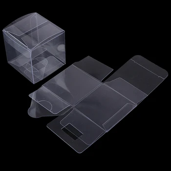 

50pcs PVC Clear Transparent Candy Box Gifts Birthday Wedding Favor Holder Chocolate Candy Boxes Event Sweet Candy Bags /jewelry