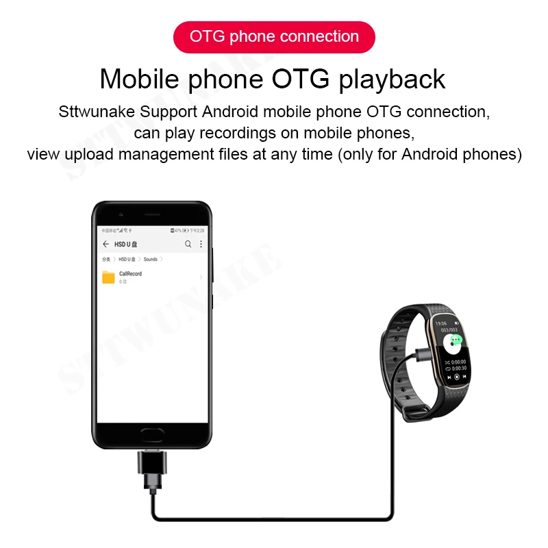 STTWUNAKE voice recorder mini recording dictaphone