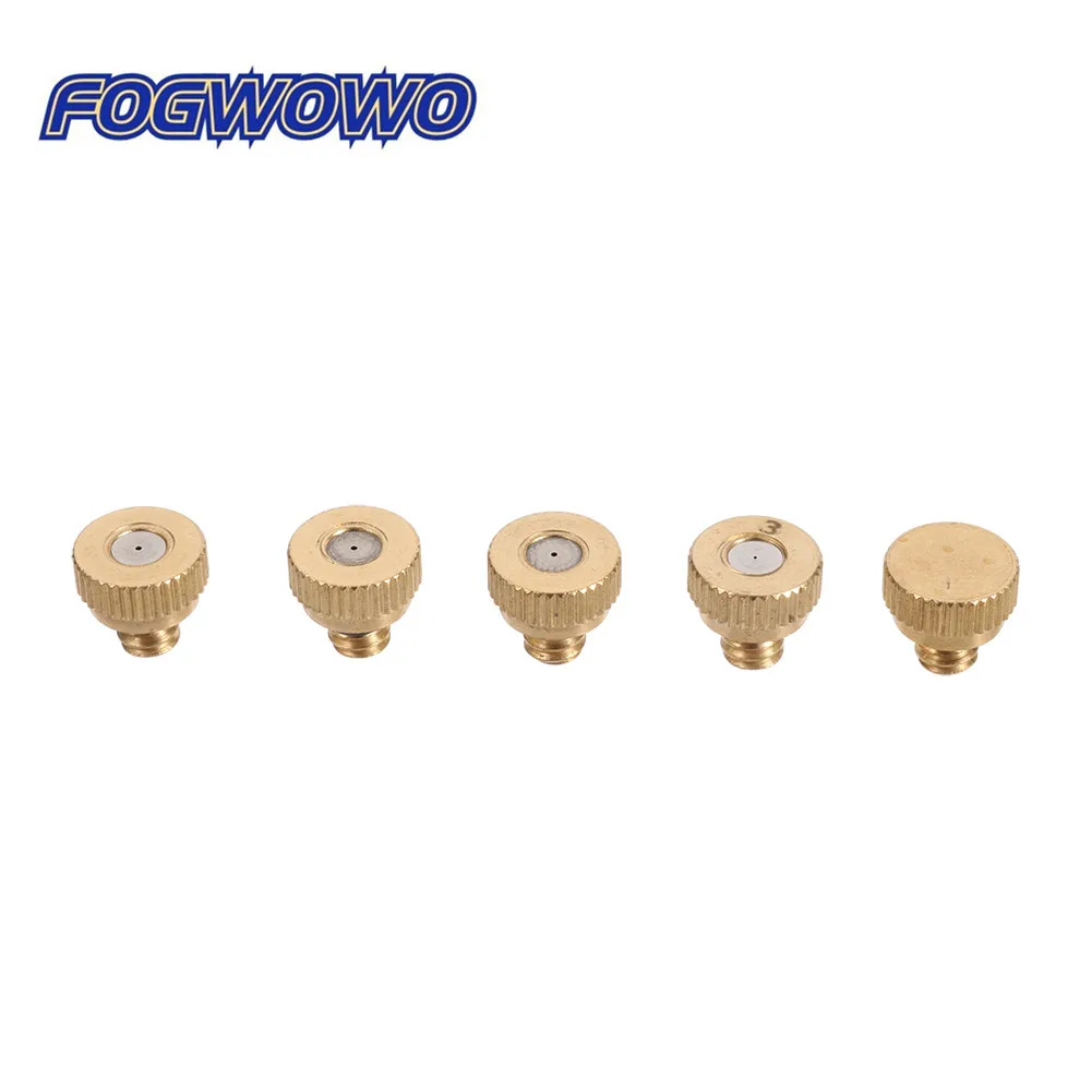 3/16" Male Thread Brass Mini misting nozzles spray nozzle garden spray nozzle Low Pressure Atomization System Sprayer Cooling Disinfection Landscaping Nozzle 5Pcs