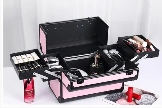 Estuche organizador de maquillaje para mujer, neceser para tatuaje uñas, bolsa de aseo, Maleta de almacenamiento para maquillaje AliExpress