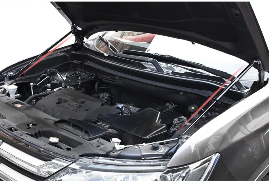 2 pсs две стороны авто капот газовые Распорки амортизаторы подъемные опоры для Mitsubishi outlande 2013- автомобильные аксессуары