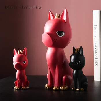 

Ins wind creative golden crown home living room porch bedroom hyena cute animal decorative ornaments desktop cabinet furnishings