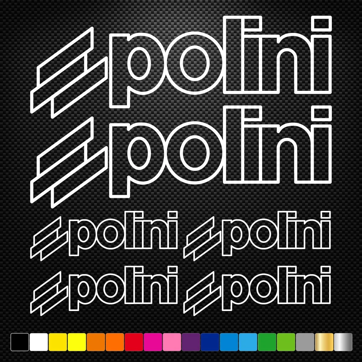 Для 1 комплекта POLINI 6 наклеек Autocollants Adhesifs Авто Мото Voiture спонсор Marques