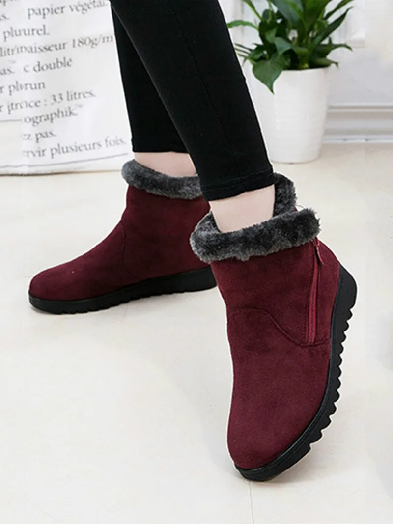 Plus Size Winter Women Boots 2019 Warm Plus Velvet Women Snow Boots Ladies Female Footwear Ankle Boots for Women Shoes VT508 (2)