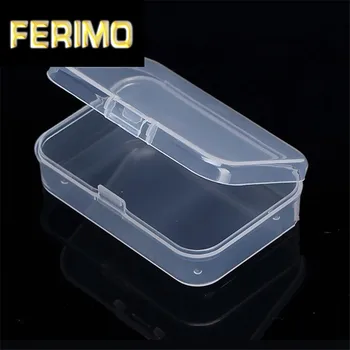 

7.4x4.9x2cm Cheap Transparent Plastic Box Jewelry Storage Boxes Beads Crafts Case Container Small Parts Pill Clear Packaging Box