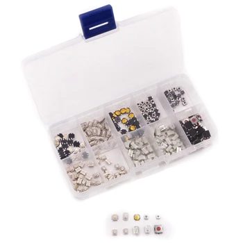 

Hot 250Pcs 10 Types Tactile Push Button Press Switch Remote Keys Button Microswitch
