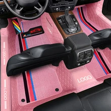 Accessori per tappetini per auto su misura tappetino ecologico per interni per tappeti specifici Set completo serie rosa (solo guida a sinistra)