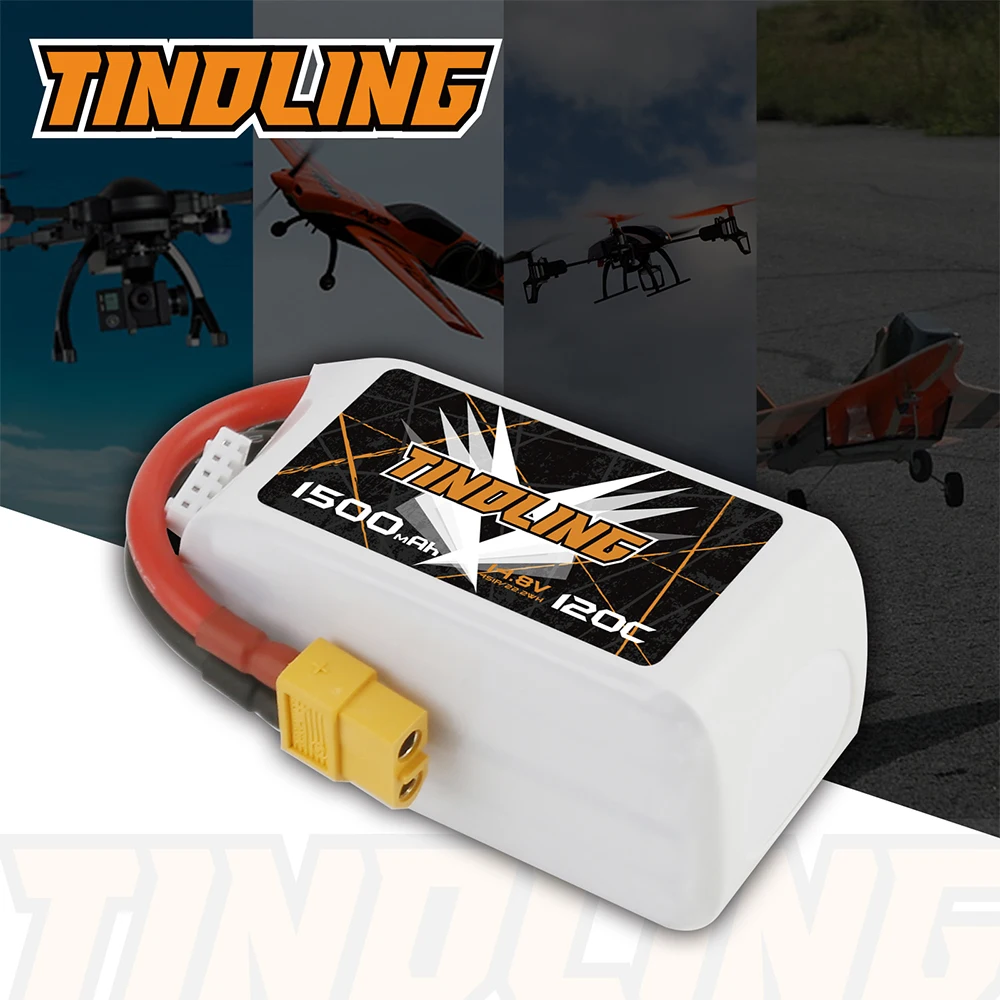 2PCS 4S Lipo hrb Battery14.8V 1500mAh 120C XT60Plug​ For Quadcopter Drone Profesional RC Car FPV Helicopter Airplane 4k toys