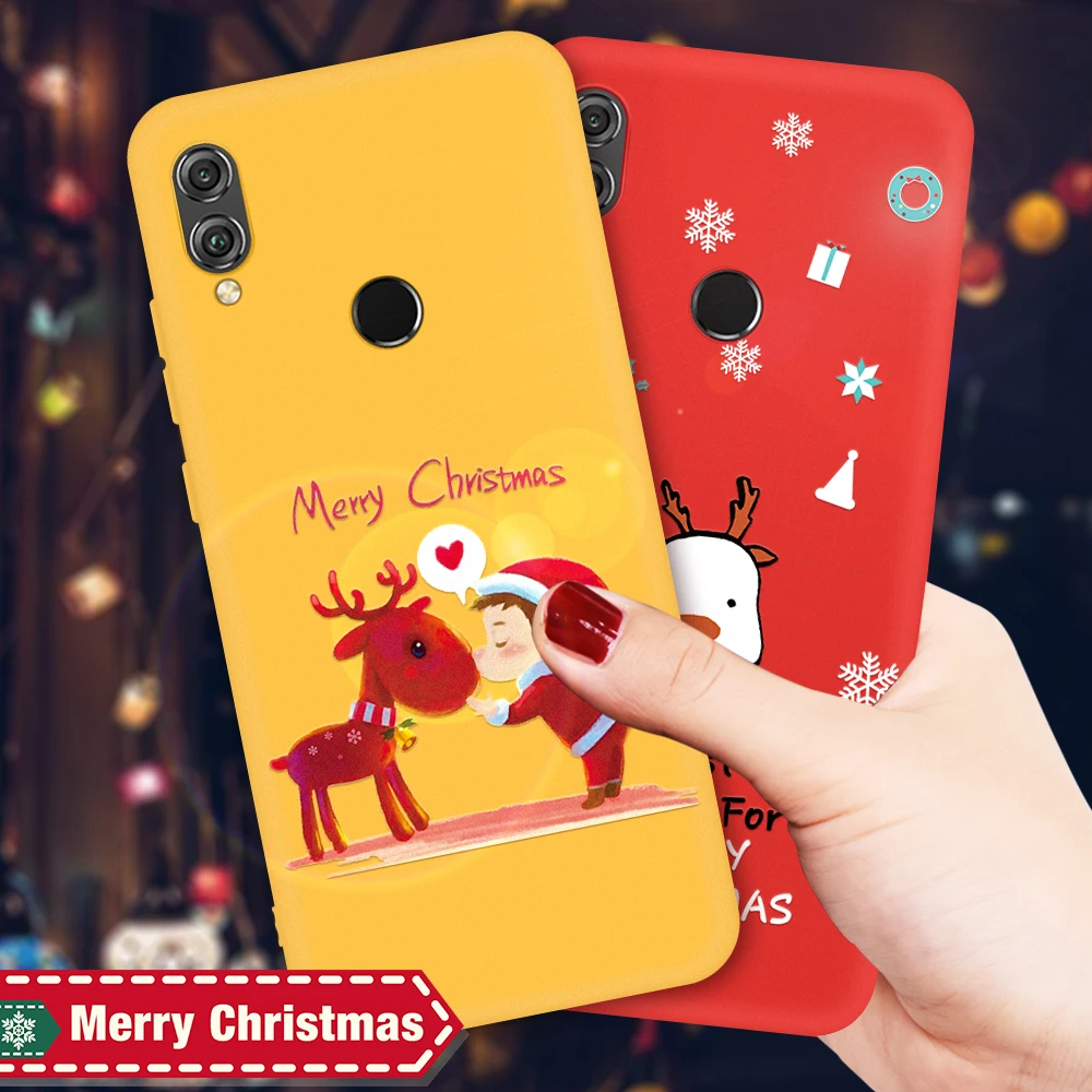 

TPU Painted Case For Huawei Honor 8X 9X 20 10 Lite P20 P30 Lite Nova3e Case Merry Christmas Gift Honor8X Red Yellow Soft Shell