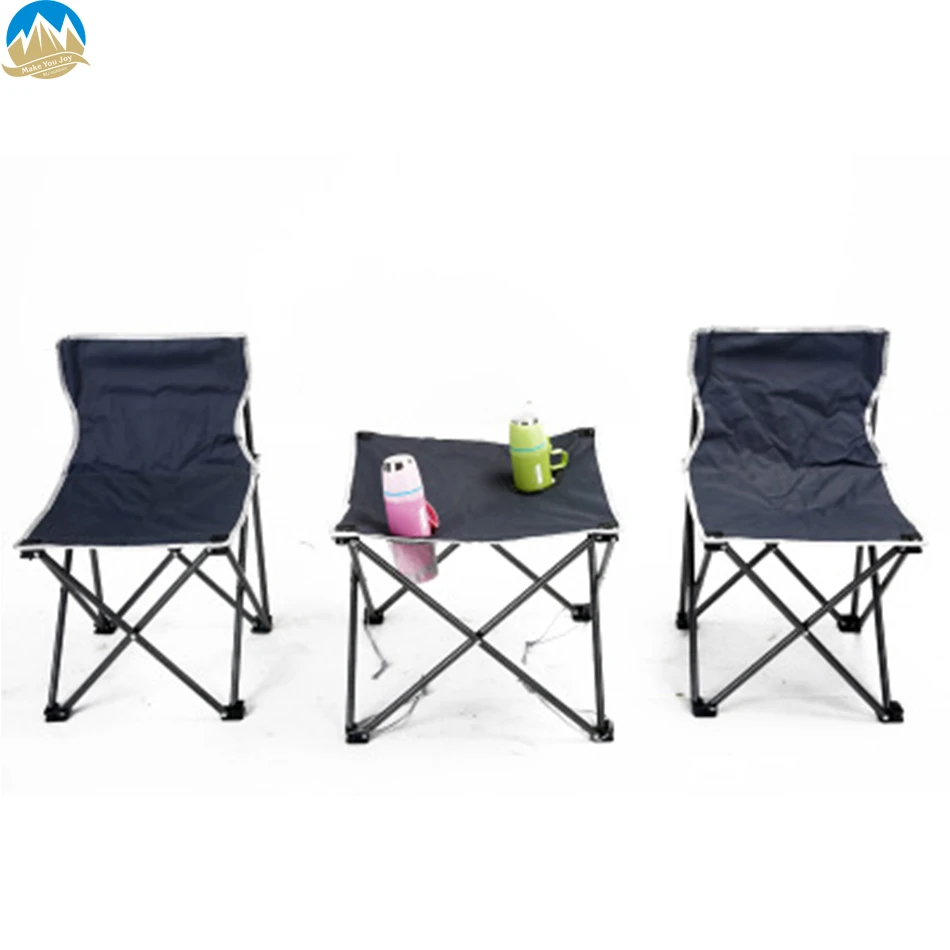 #^Special Price MYJ Camp Chairs Table Set with Cup Holder Cooler Portable Outdoor table Chair set with Carry bag for Sporting Events, Beach