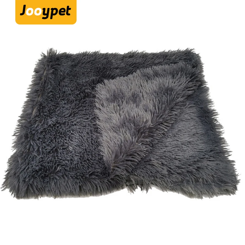 Dark Gray JOOYPET Pet зимний плюшевый теплый спальный матрас среднего размера одеяло для собак - Цвет: Dark Gray