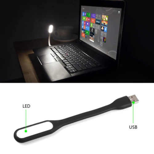 휴대용 USB LED 미니 책 독서등, 여행용 테이블 램프, PC 컴퓨터 노트북 노트북, 유연한 구부릴 수 있는 야간 조명 3