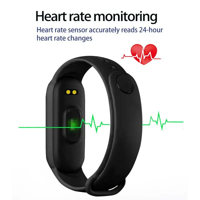 M6 Smart Bracelet Bluetooth Pedometers Fitness Tracker Sport Band Heart Rate Blood Pressure Smart Watch For Huawei Xiaomi IPhone