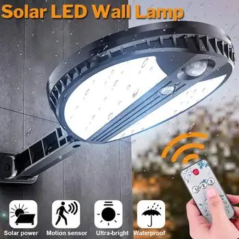

70LED Solar Light Outdoor PIR Motion Sensor Wall Light with remote control Waterproof LED Solar Garden Light Street Lamp