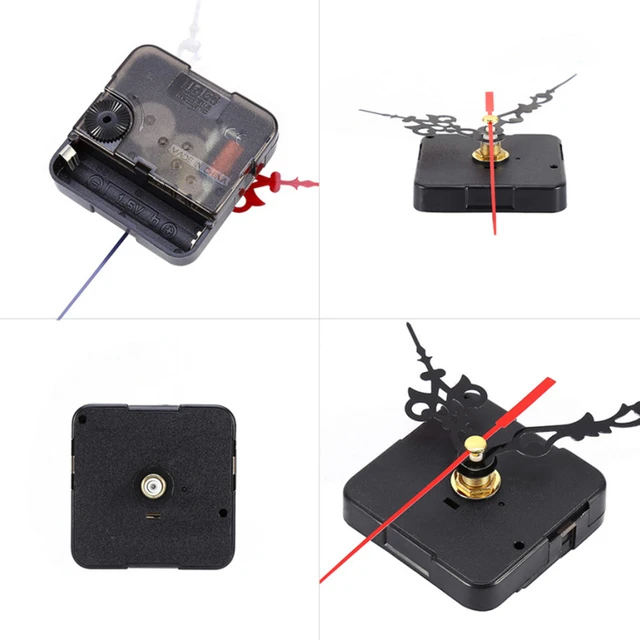 Quartz Clock Movement DOITOOL Kit - Silent Battery Powered DIY Wall Clock Mechanism With Silver Hands Quartz Long Shaft Silent Battery Powered Clock Movement Kit