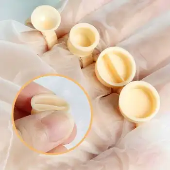 

50 Pcs Lash Extension Glue Holder Adhesive Eyelash Pallet Tool Kit Glue Pigment Holder Ring Pallet For Eyelashes Extension