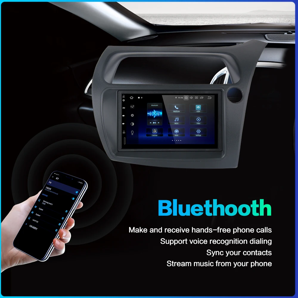 Dasaita Автомобильный сенсорный экран 7 дюймов HD Android 10 0 радио GPS плеер Navi для Honda Civic