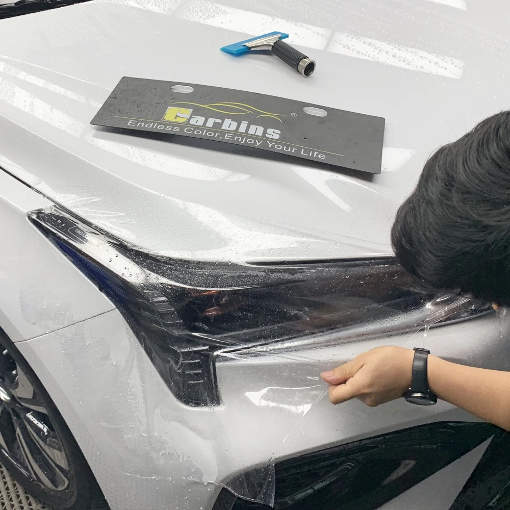 Прозрачная защитная пленка для автомобильных фар светодиодная