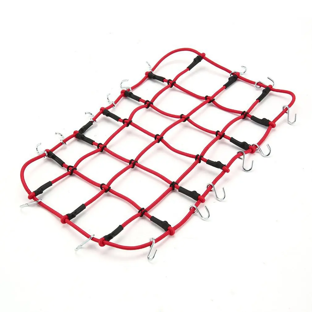 

1/10 1/8 RC Crawler Car Roof Rack Cargo Elastic Luggage Net with Hooks for D90 SCX10 90046 TRX-4 KM2 Truck Part