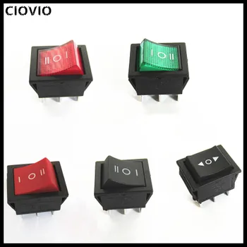 

CIOVIO KCD4 20PCS Rocker Switch Power Switch ON-OFF-ON 3 Position 6 Electrical equipment With Light Switch 16A 250VAC/ 20A 125VA