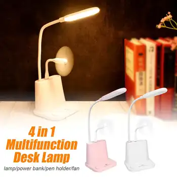 

4in1 Touch Dimmable LED Desk Lamp Flexible USB Rechargeable Adjustment Table Light for Children Kids Reading Study Bedside Bedro