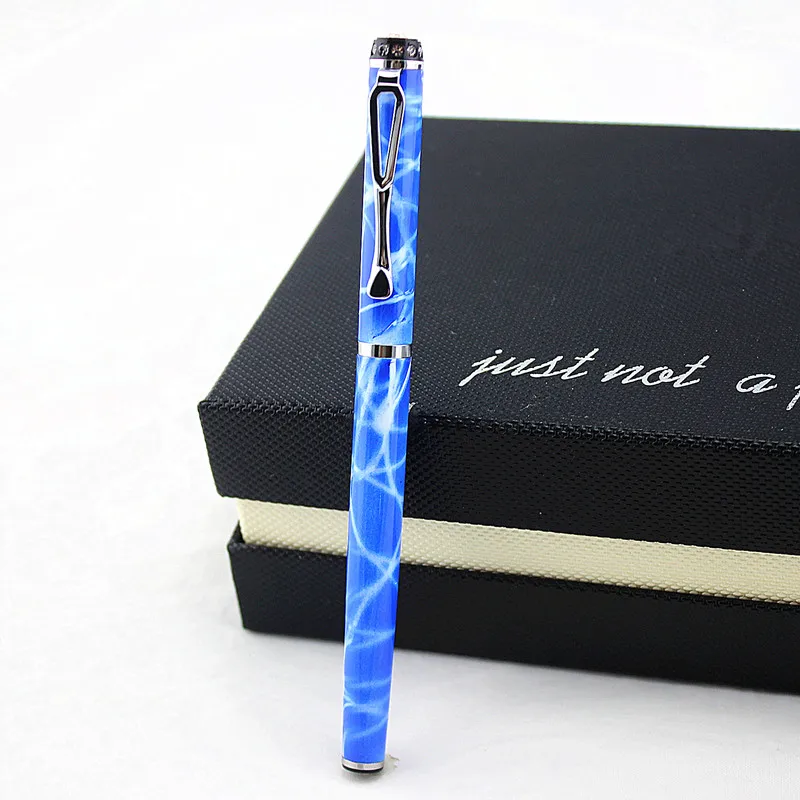 Jinhao 301 гладкий черный белый дополнительный тонкий наконечник 0,38 перьевая ручка Роскошные Металлические чернильные ручки для подарка офисные принадлежности канцелярские принадлежности - Цвет: Q