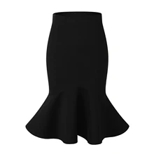 Новая Корейская версия высокой талии сумка бедра стрейч юбка плиссированные слова юбка рыбий хвост юбка S-5XL