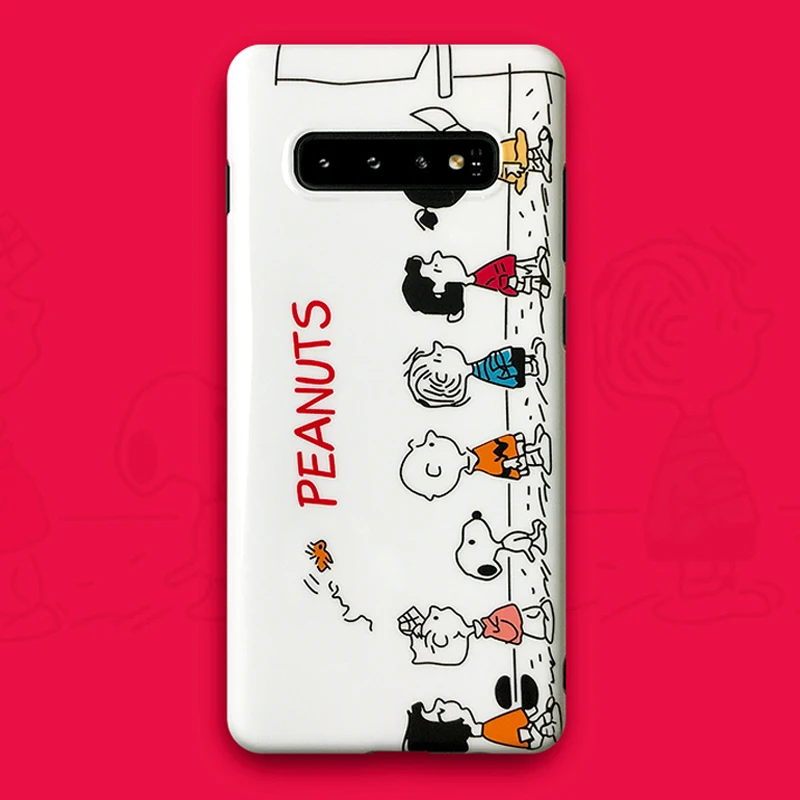 

Cartoon Cute Charlie Brown Peanuts Case For Samsung Galaxy S10 S10e S10 Plus Silicone Cover Soft IMD Glossy Phone Cases