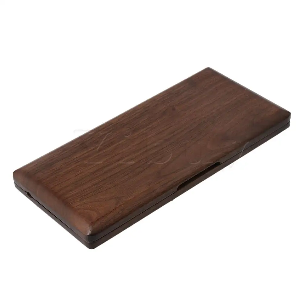 

Yibuy Black Walnut Wooden Oboe Reed Case Storage Hold for 20pcs Reeds with lockstitch