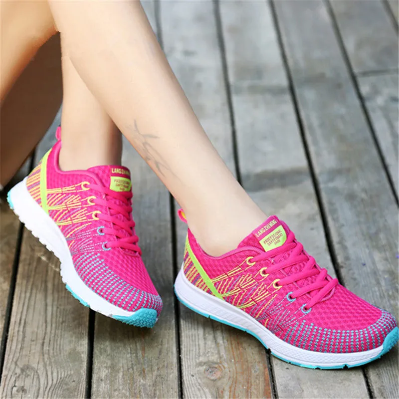 

Women sneakers Brand fashion Woman Casual shoes Flat shoes Breathable mesh outdoor leisure joker Breathe light tenis feminino