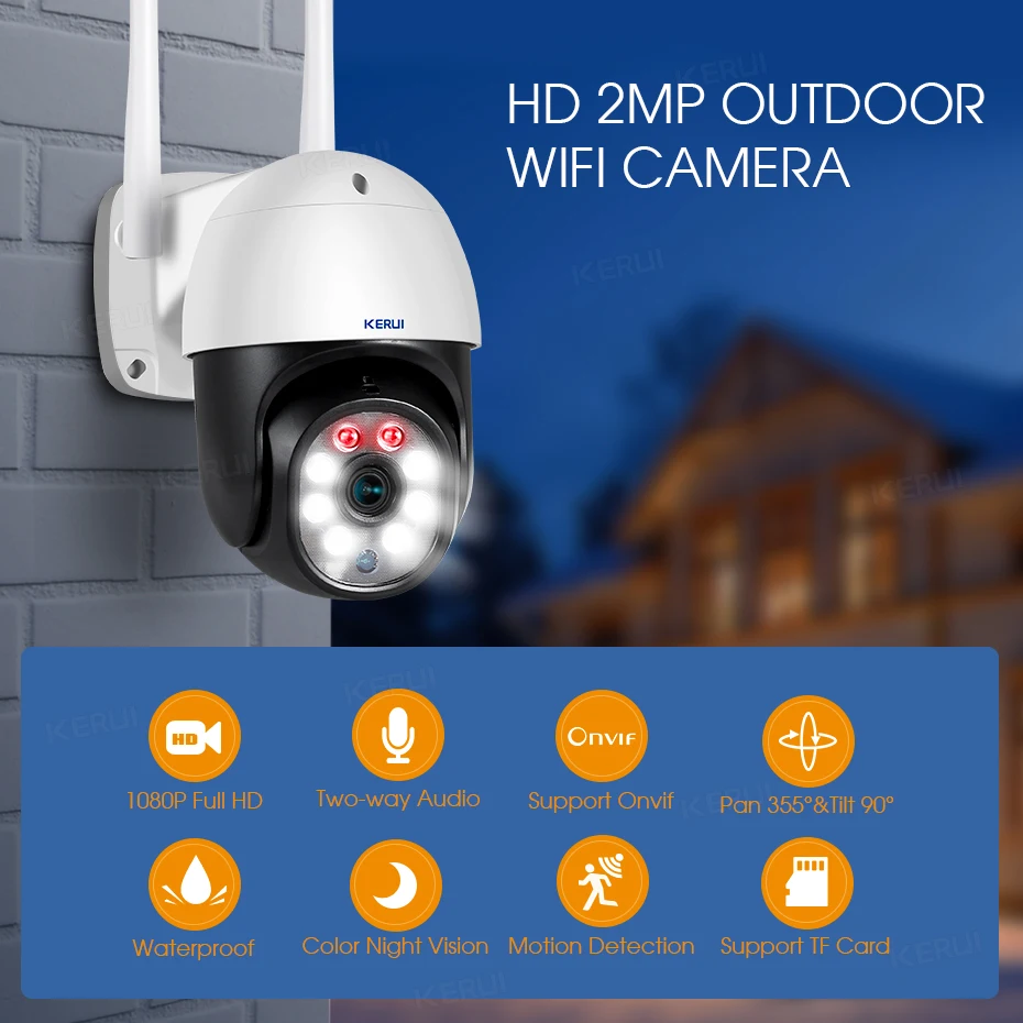 IP камера Kerui N9 2 МП PTZ Wi Fi|Камеры видеонаблюдения| |