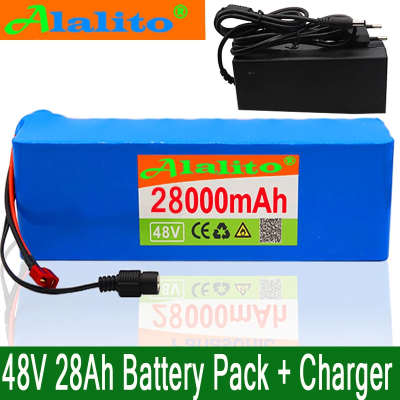 48v литий-ионный аккумулятор 28Ah 1000w 13S3P комплект литий-ионных батарей для