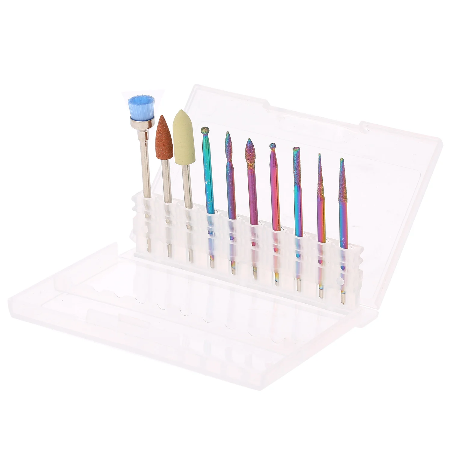 New 10pcs/Box Nail Drill Bits Set Pedicure& Manicure Replacement Drill Bits for Electric Nail Drill Remove for Gel Nail Polish
